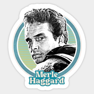 Merle Haggard / Retro Style Country Music Fan Gift Sticker